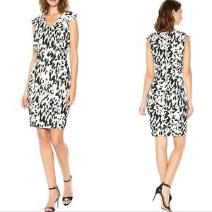 Calvin Klein Animal Print Sleeveless Sheath Dress